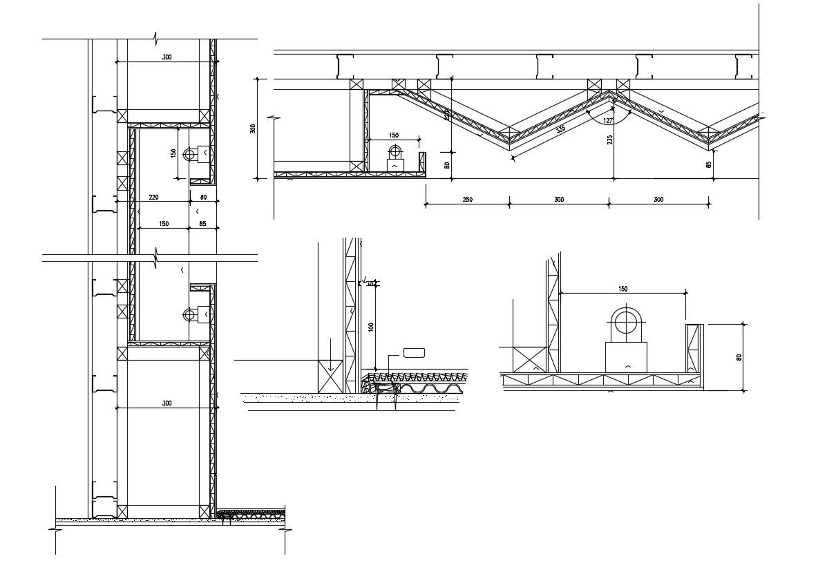 Steel Truss Design CAD Drawing Download