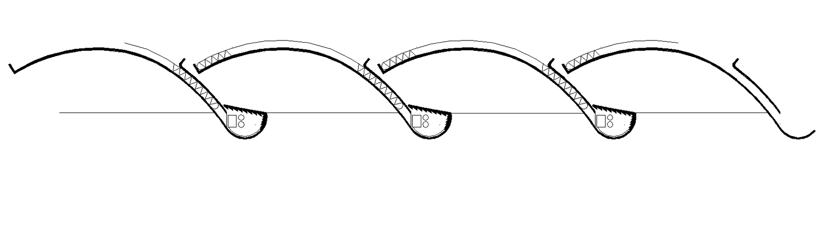 Steel frame structure detail elevation 2d view layout file