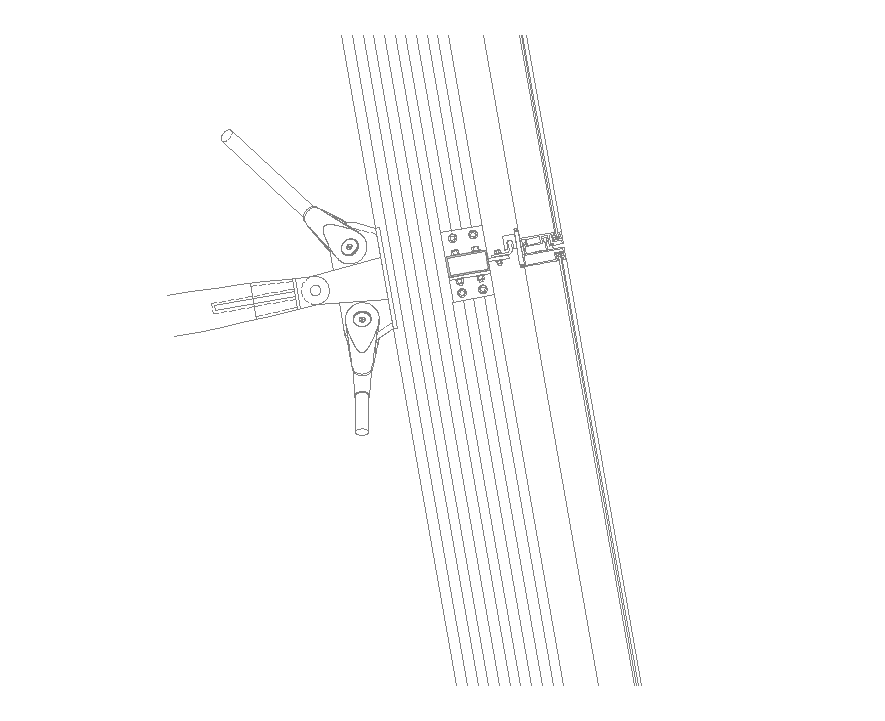 Steel locking system detail section 2d view layout file
