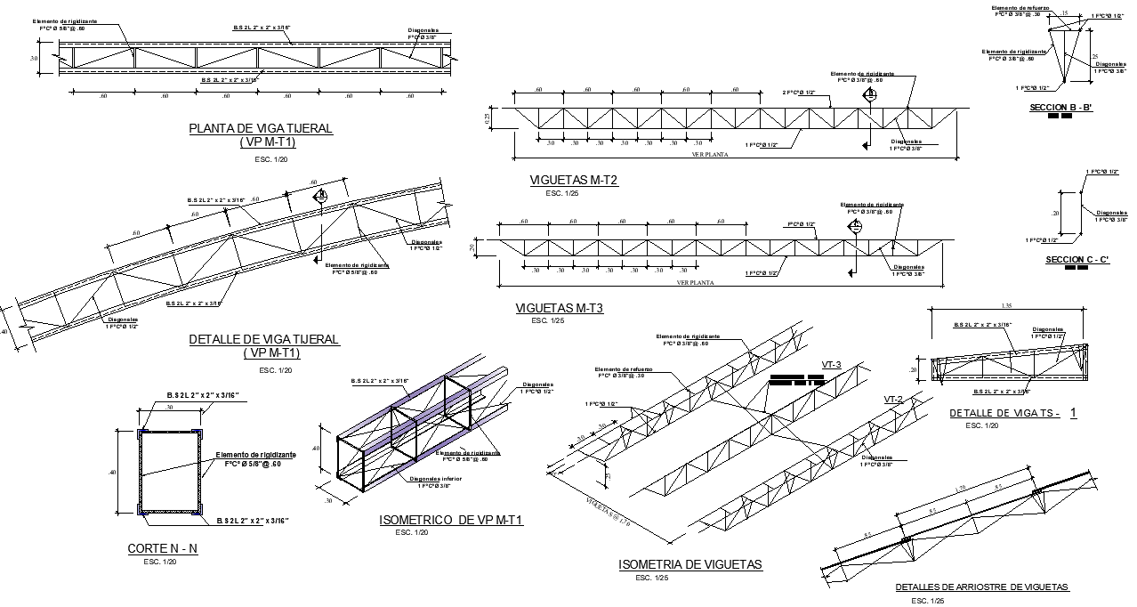 Steel structural framing detail dwg file