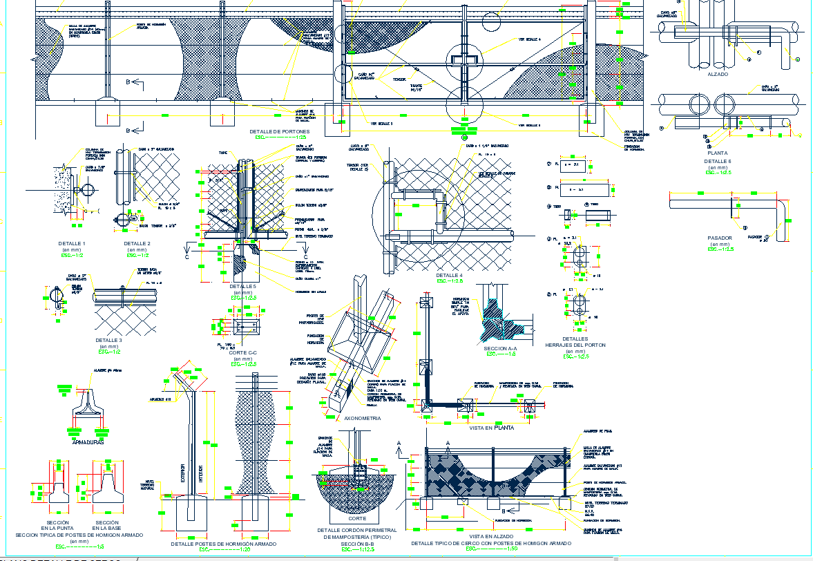 Steel structure detail view dwg file