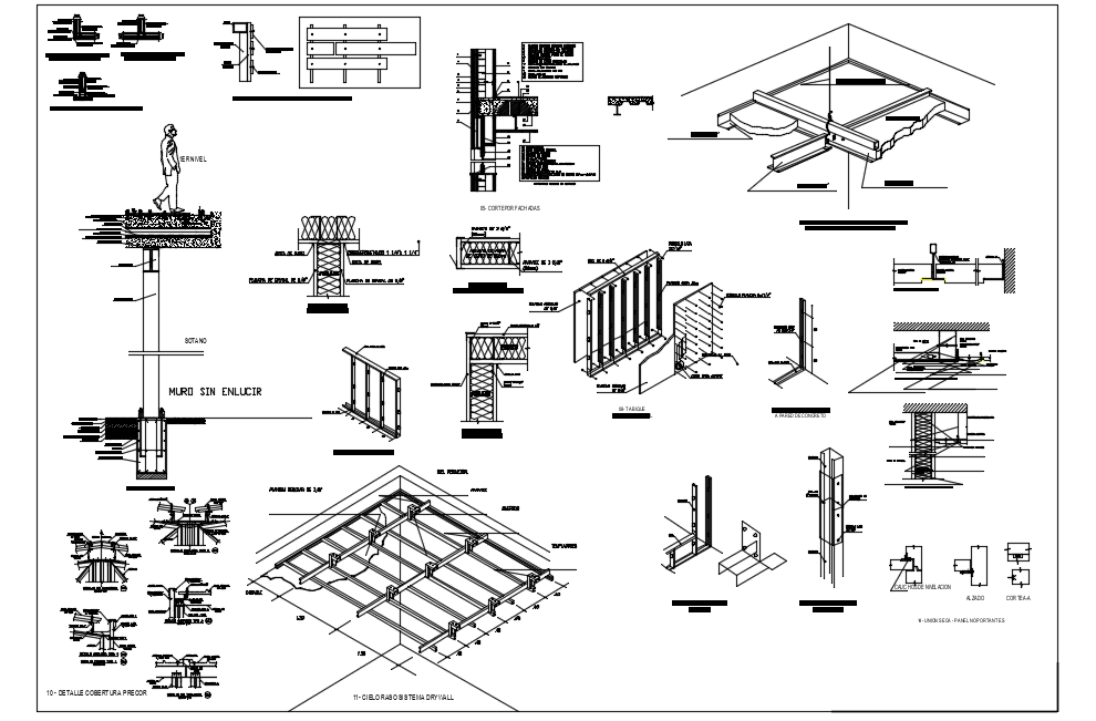 Slab Construction Detail In AutoCAD Files