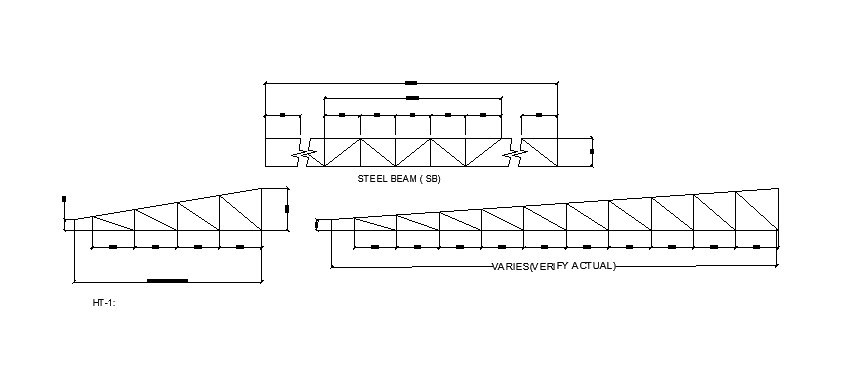 Steel Beam AutoCAD Drawing Free Download DWG File
