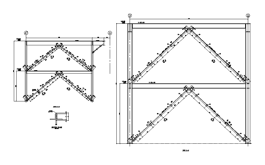 Steel Truss Fabricated Section AutoCAD Drawing DWG File