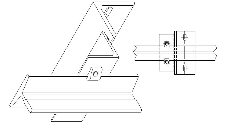 Steel angle elevation and the section details are given in this AutoCAD 2D DWG drawing. Download the AutoCAD 2D DWG file.