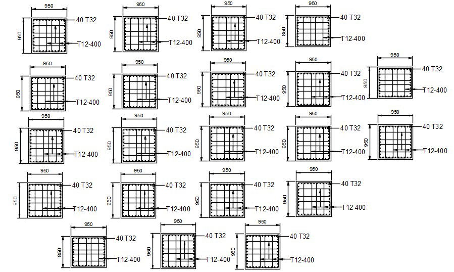 Steel column reinforcement detail provided in this autocad drawing file.Download the Auto Cad 2D DWG file now.
