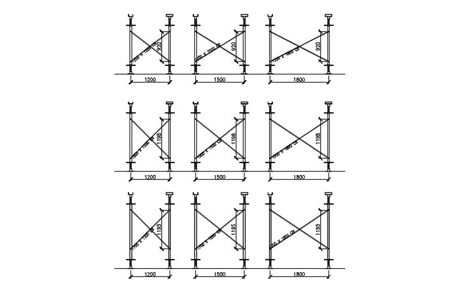 Steel frame structure in detail AutoCAD drawing, dwg file, CAD file