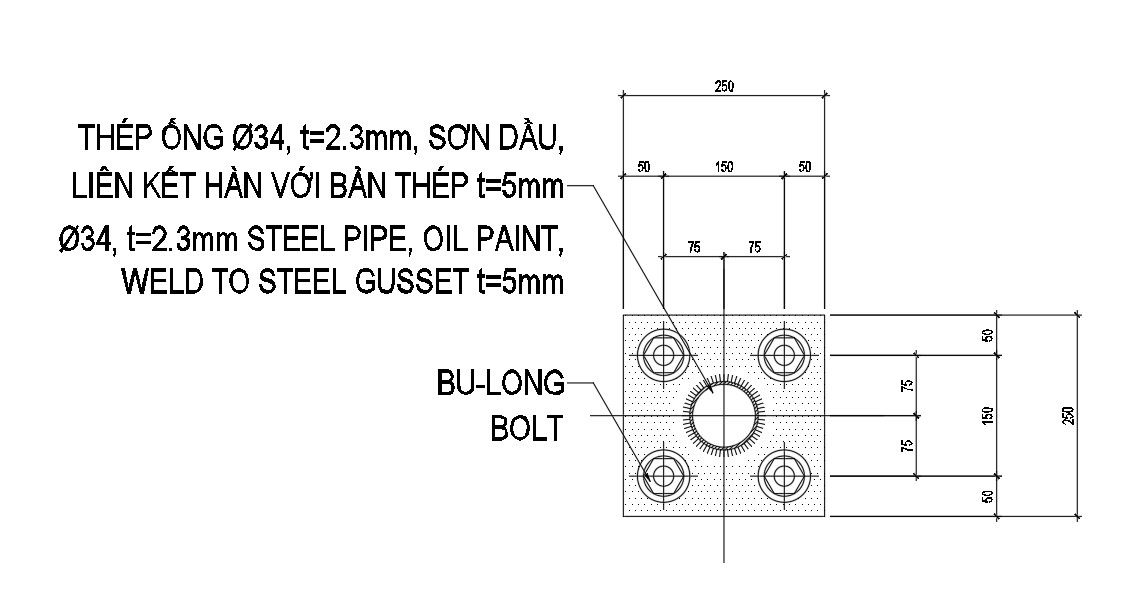 Steel gusset plate details in AutoCAD 2D drawing, CAD file, dwg file