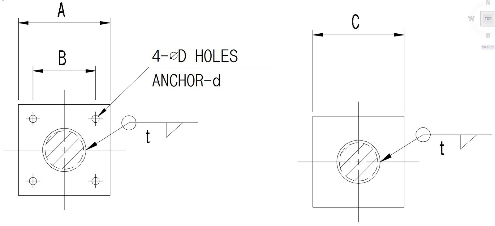 Steel plate 2d design in AutoCAD drawing, CAD file, dwg file