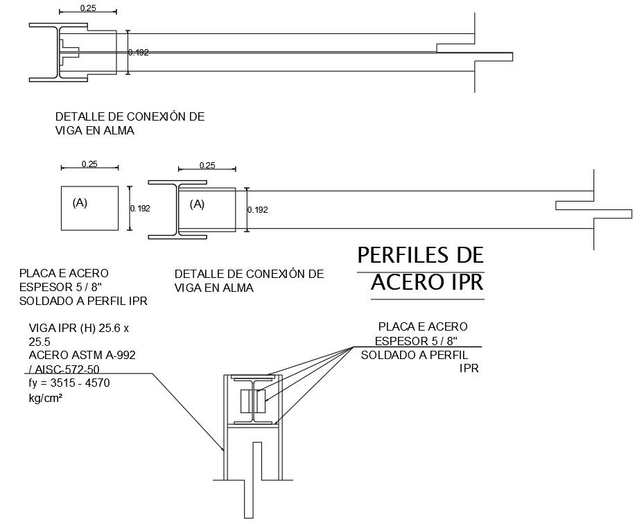 Steel profile joinery drawing presented in this file | Download 2d autocad drawing file.