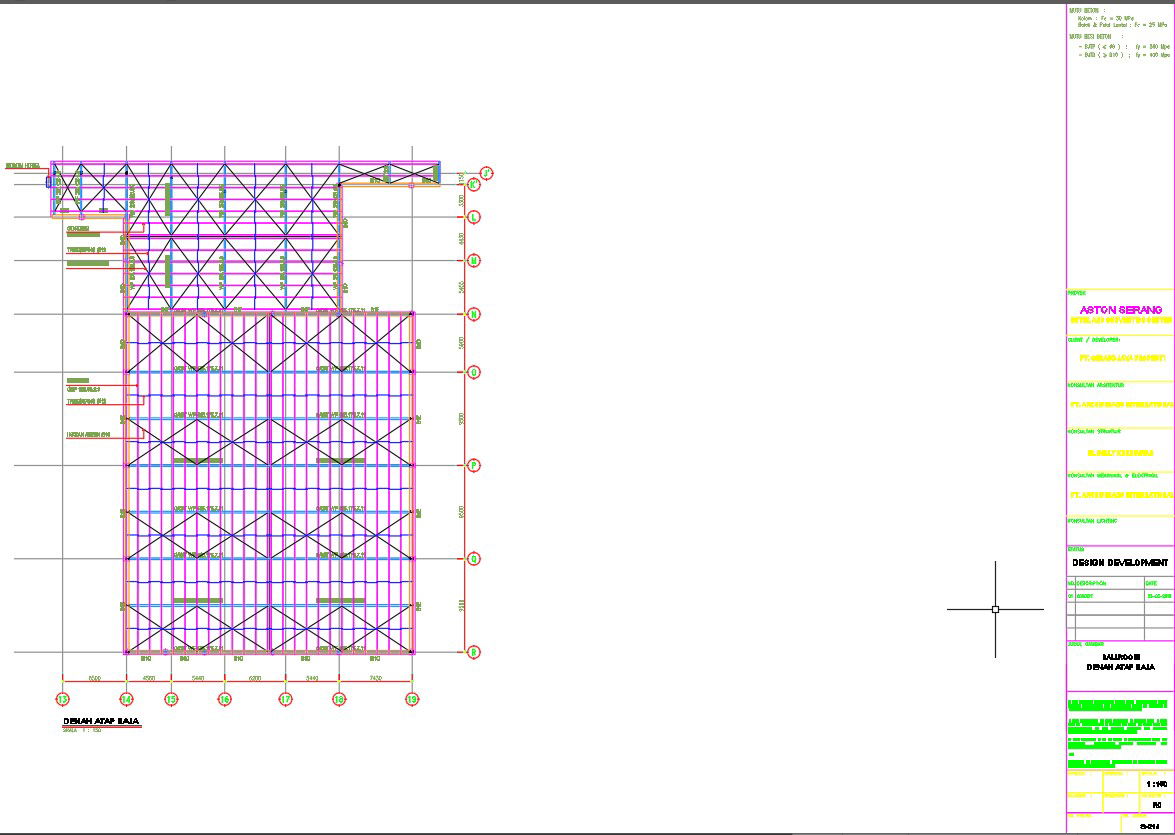 Steel roof plan design is given in AutoCAD 2D drawing, CAD file, dwg file