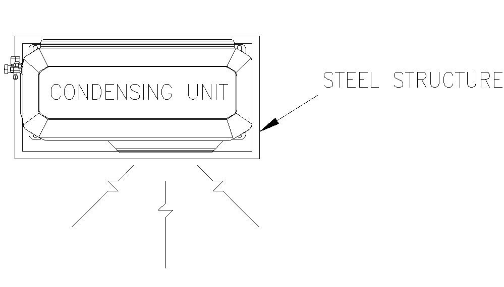 Steel structure of condensing unit