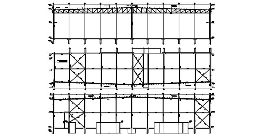 Steel truss Elevation section details are given in this AutoCAD DWG drawing. Download the AutoCAD 2D DWG file.