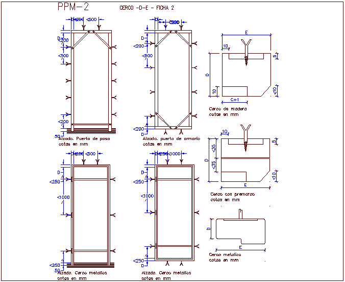 Step door design view with wooden frame design dwg file