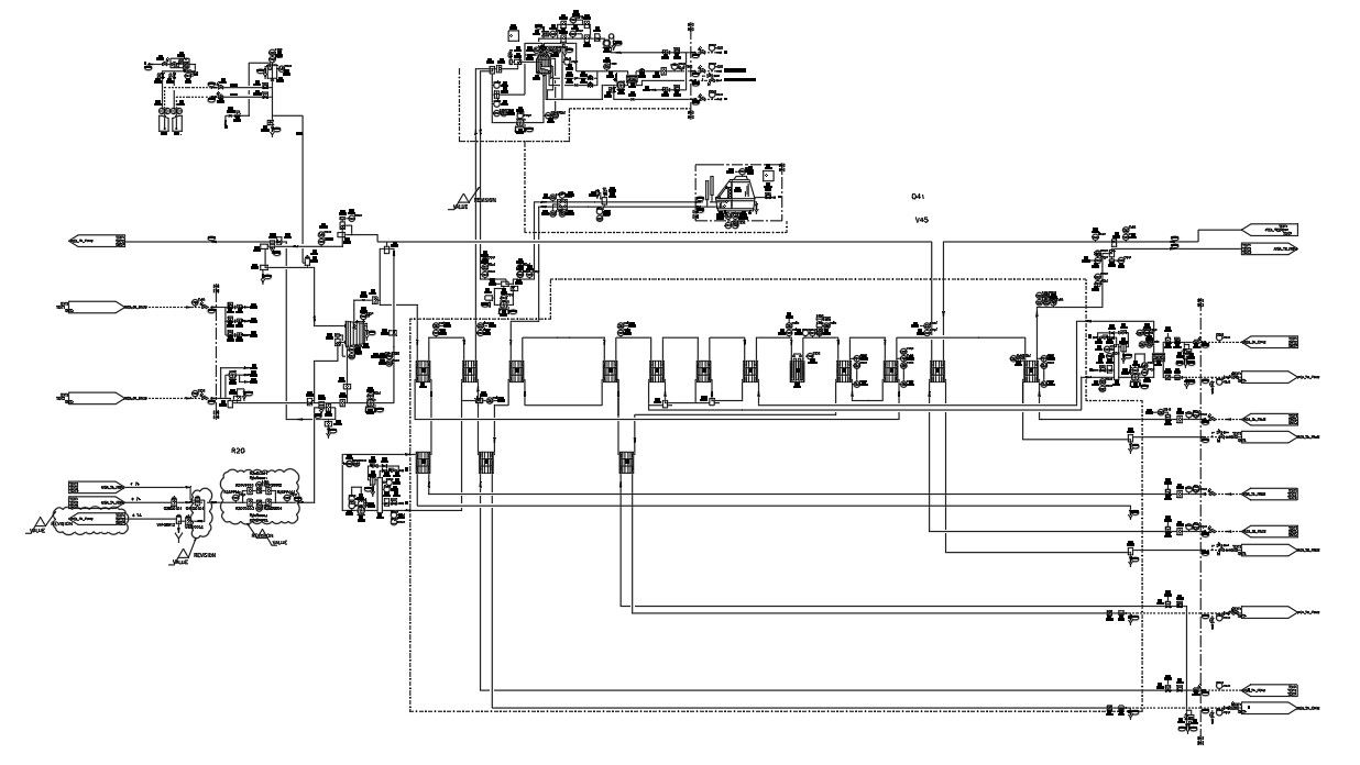Sterilization section of the sugar industry design in AutoCAD 2D drawing, CAD file, dwg file
