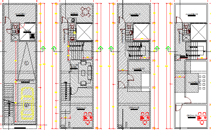 Store Building Architecture Layout and Design dwg file