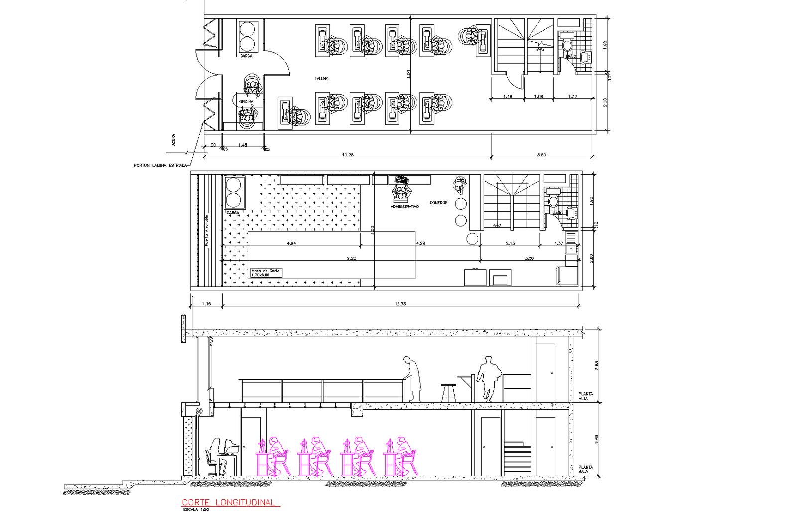 Store boutique clothing company plan detail dwg.