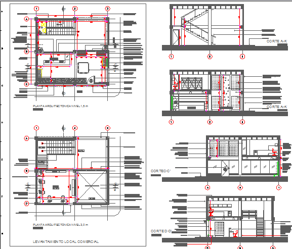 Store of security implements auto-cad details dwg file