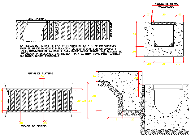 Storm ventilation construction details dwg file
