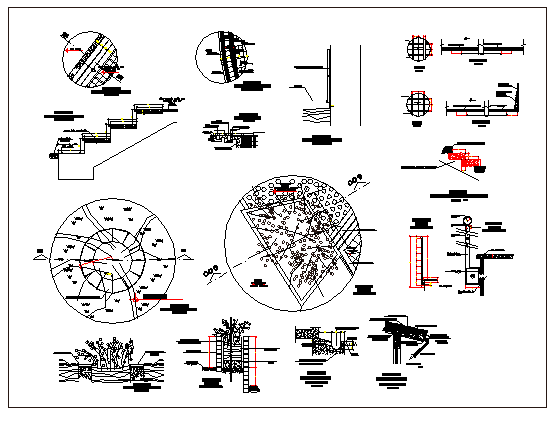 Straight run staircase construction details dwg file