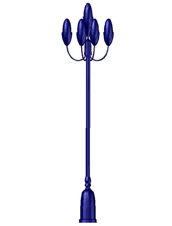 Street lamp Free CAD Blocks 3d Model DWG File