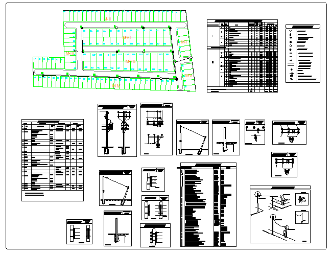 Street light Electrical detail in DWG File