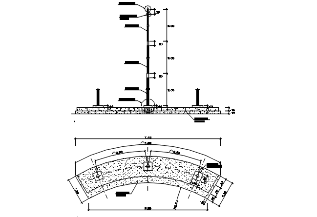 Street light detail dwg file