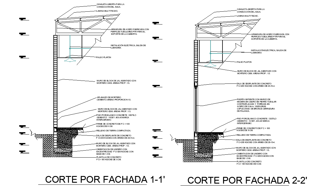 Street light section plan layout file
