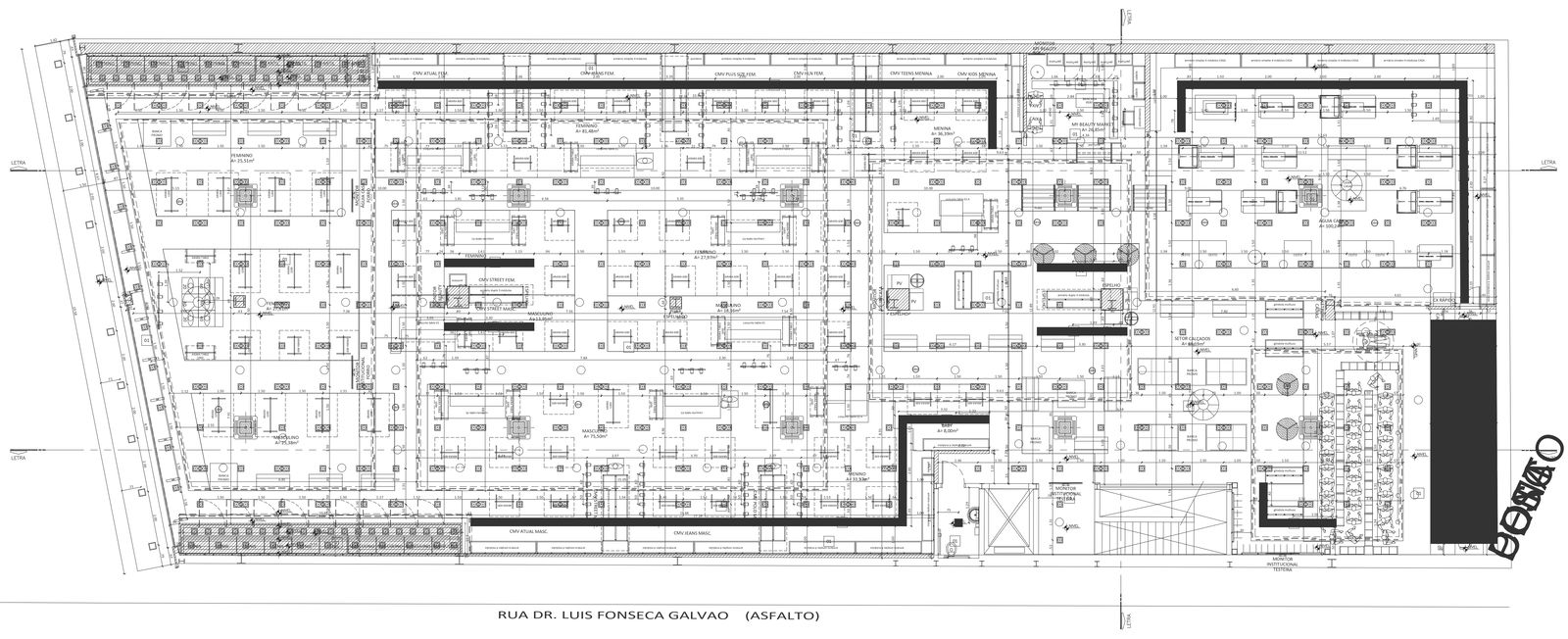 Street DR Luis Fonseca galvao asphalto DWG AutoCAD file