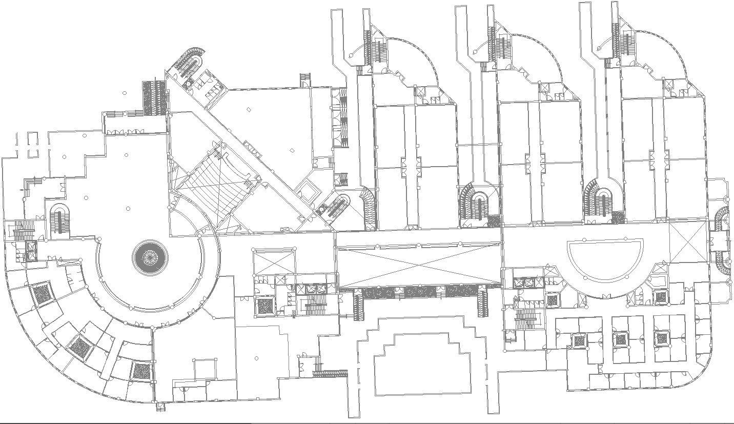 Street planning with detail AutoCAD drawing