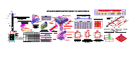Structural & Non structural elements detail drawing of single family house design drawing