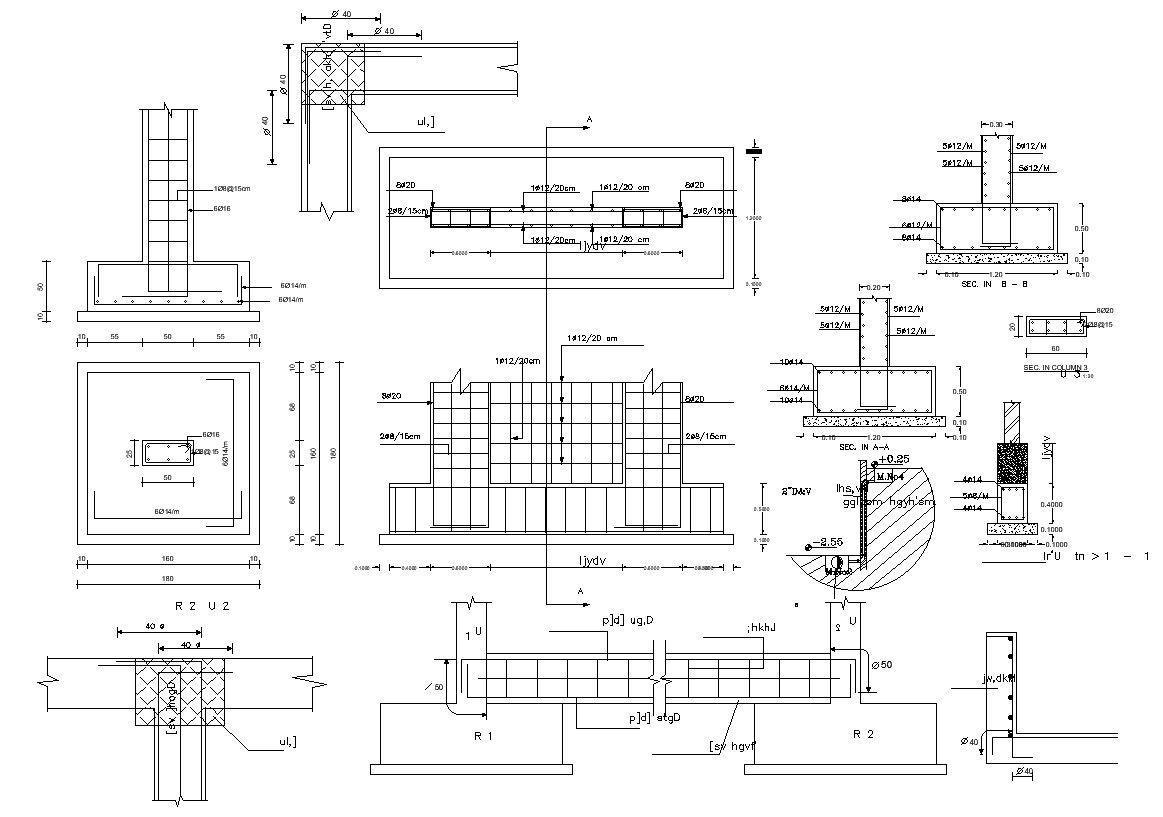 Structural Beam And Column Design AutoCAD File Free Download