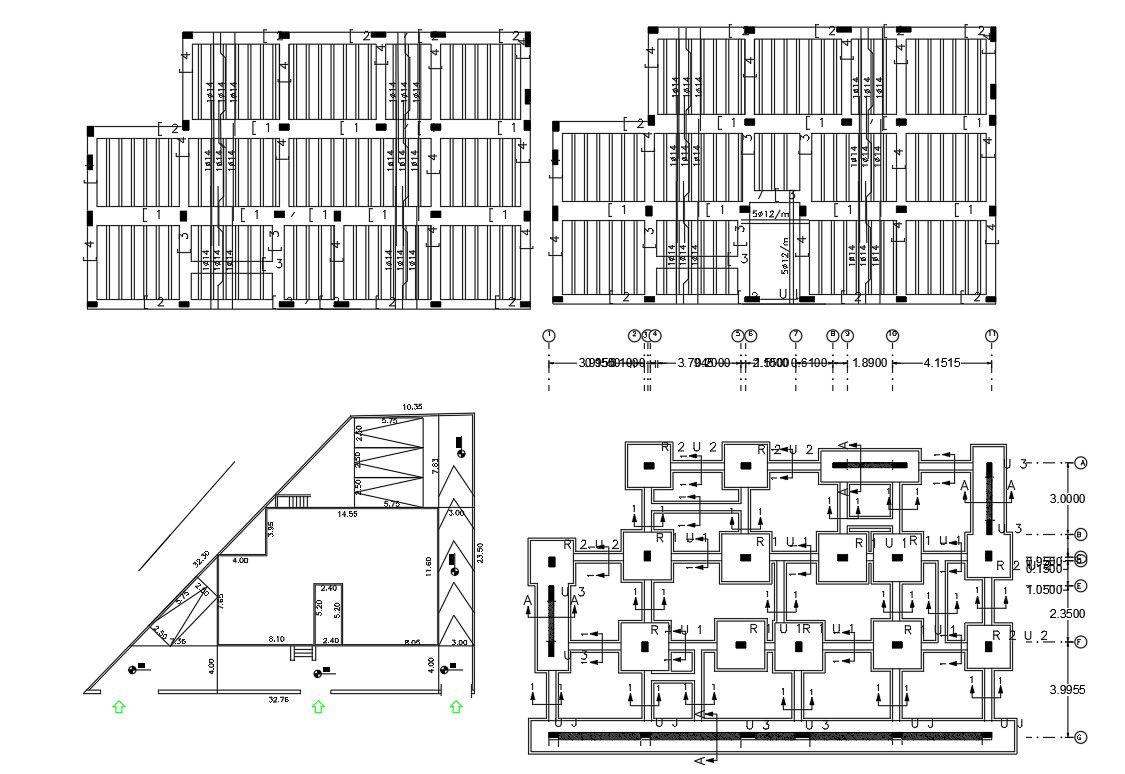 Structural Column Foundation And Slab Design AutoCAD File
