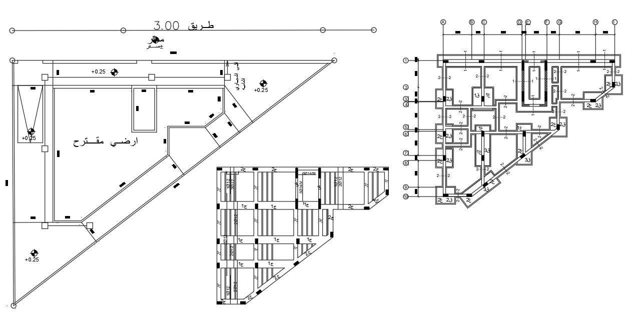 Structural Column Foundation Design With Site Demarcation CAD
