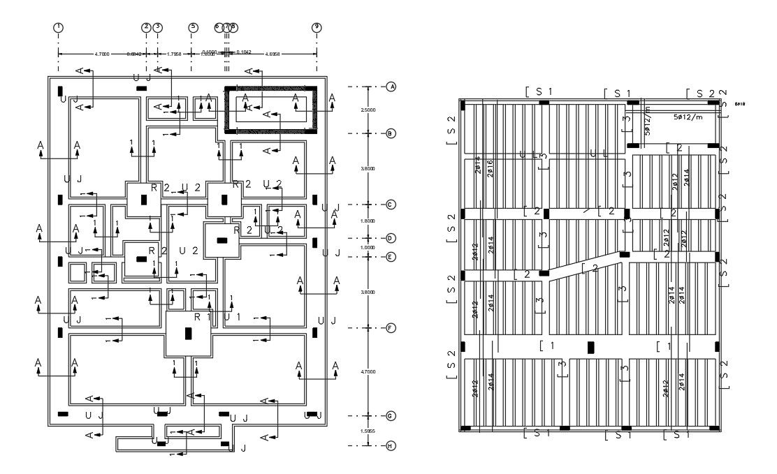 Structural Column Foundation With Dimension DWG File