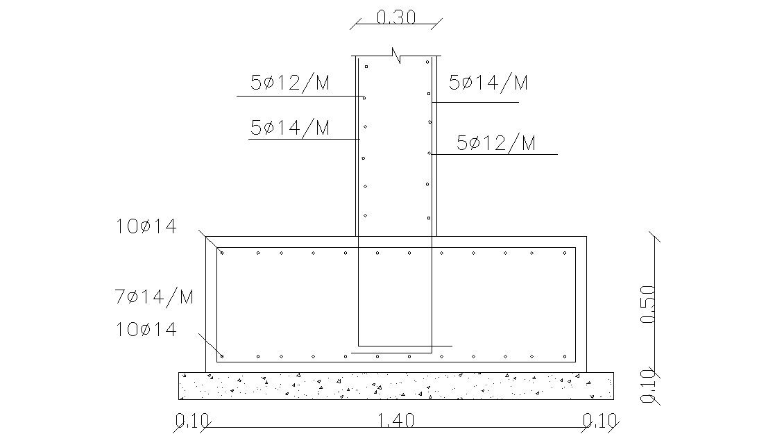 Structural Column Section Design AutoCAD Drawing