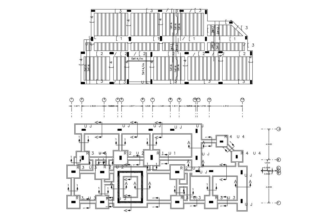 Structural Drawing Of Column Foundation Design AutoCAD File