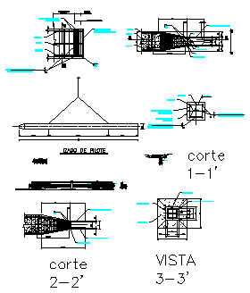 Structural detail drawing of Piles design drawing