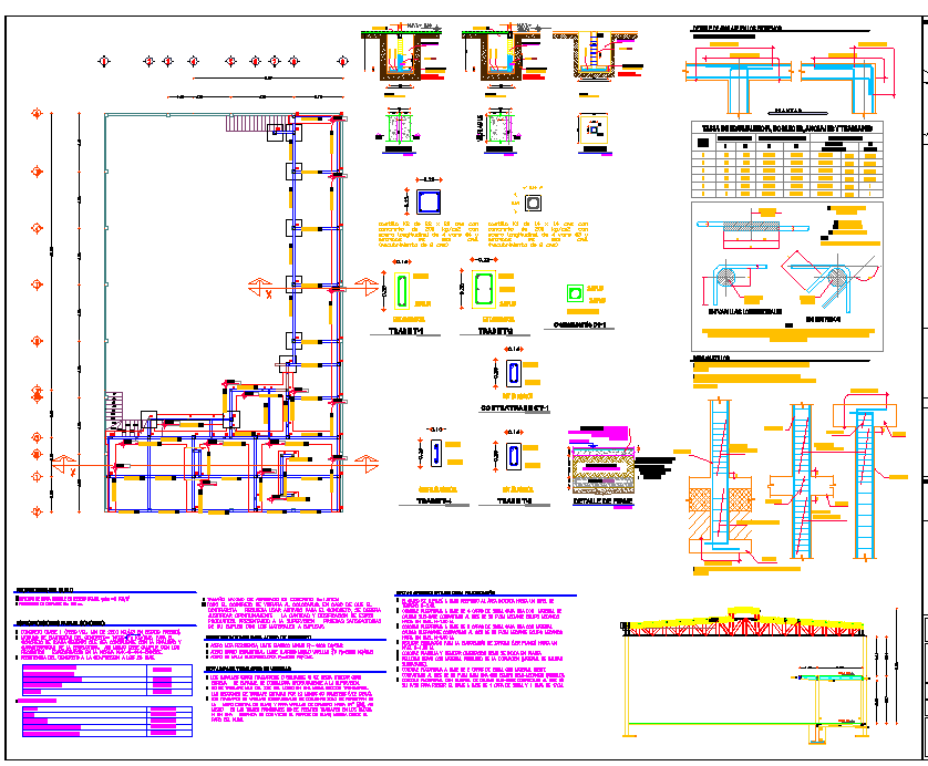 Structural member detail and section view detail dwg file