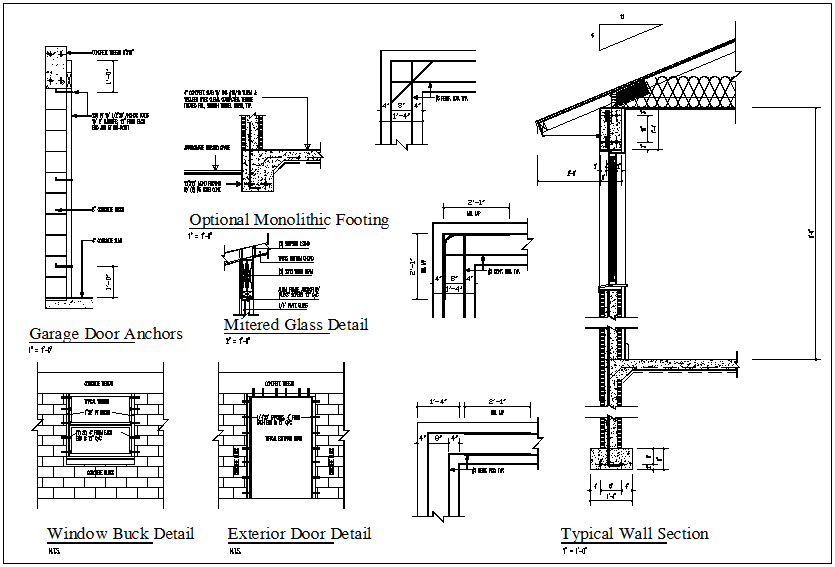 Structural member section view detail dwg file