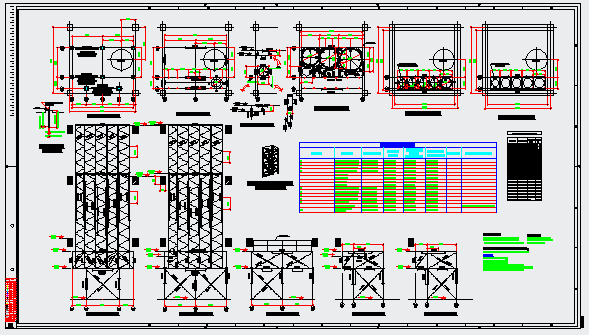 Structural plan of a quadruple effect evaporator glucose design drawing
