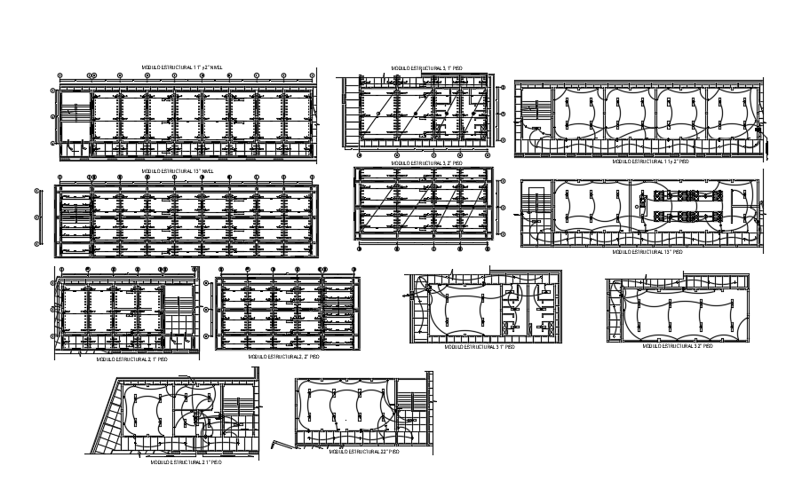 Building Structural plan AutoCAD drawings