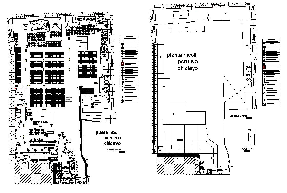 Structural plan of industrial building 2d view layout file in dwg format