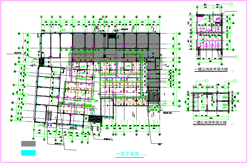 Structural view of floor plan dwg file