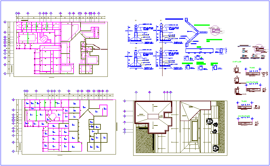 Structural view of office dwg file