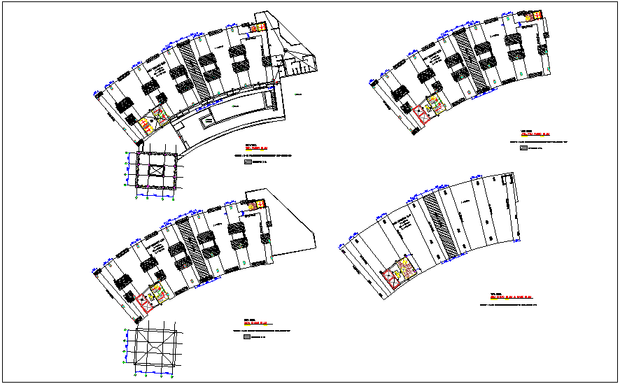 Structural view of vape hotel dwg file