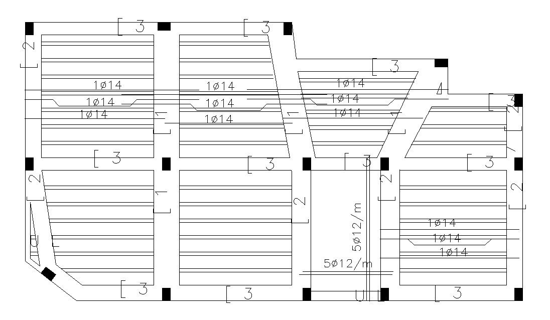 Structural Design Of Slab With Bars Free Download Dwg