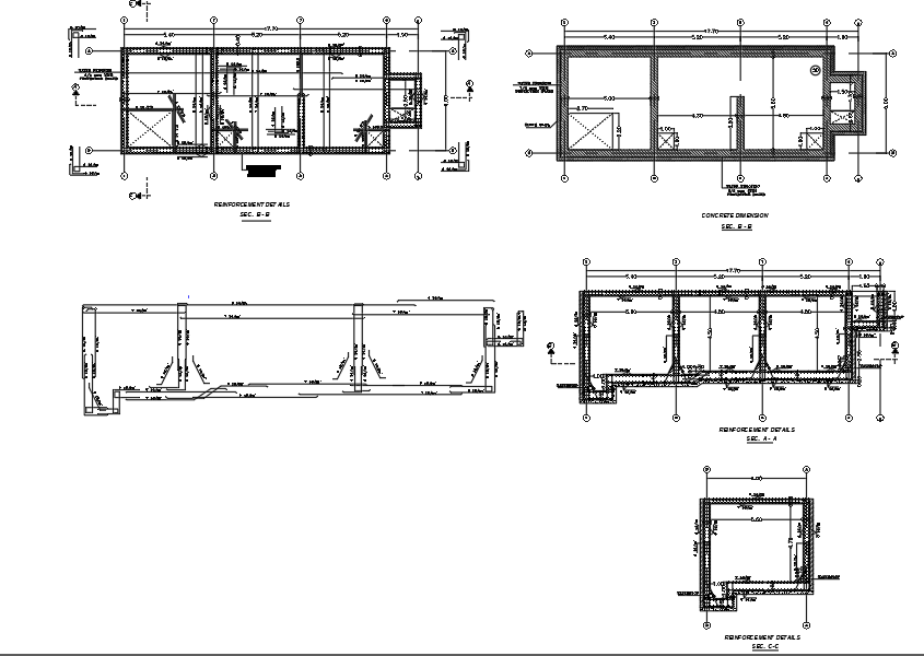 Fire Water Tank Structural DWG Drawing in CAD Format