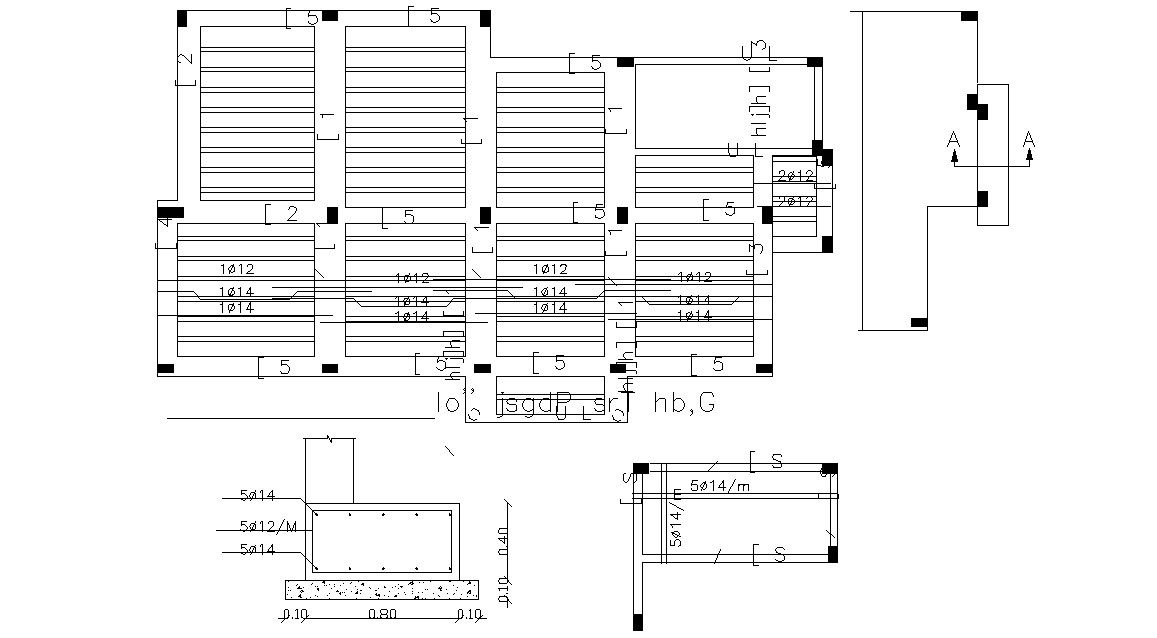 Structural Slab And Reinforcement Design AutoCAD Drawing