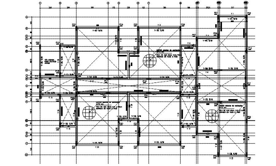 Structural calculation drawing in AutoCAD, dwg file,